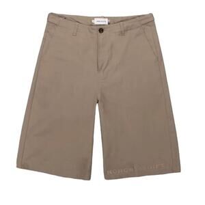 Honor The Gift Embroidered-Logo Cotton Bermuda Shorts - Khaki NWT Size 32